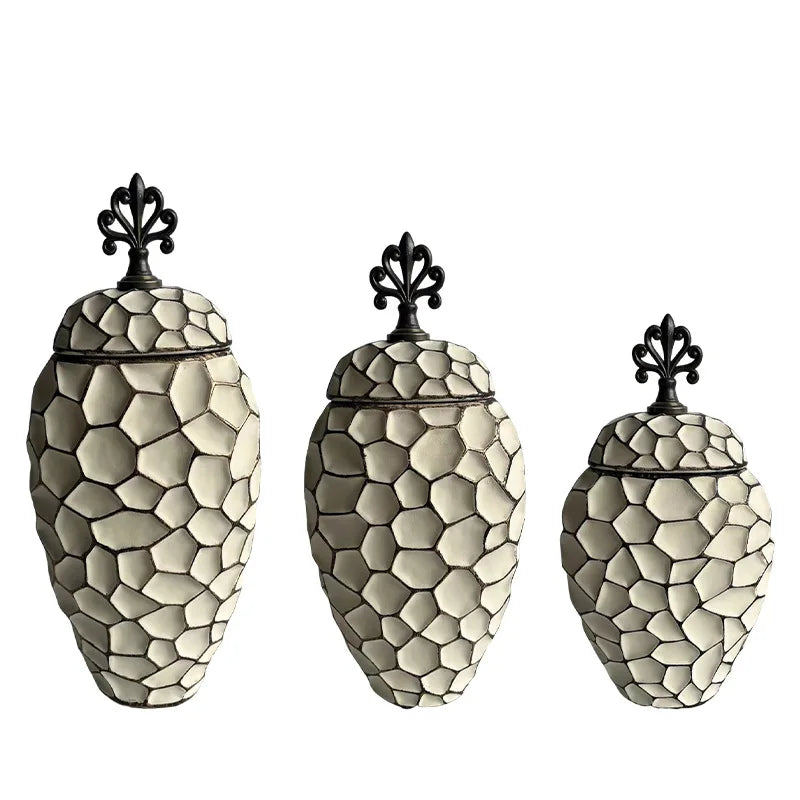 Afralia™ Geometric Diamond Check Ceramic Vase: Home Decor Floral Arrangement & Accessories