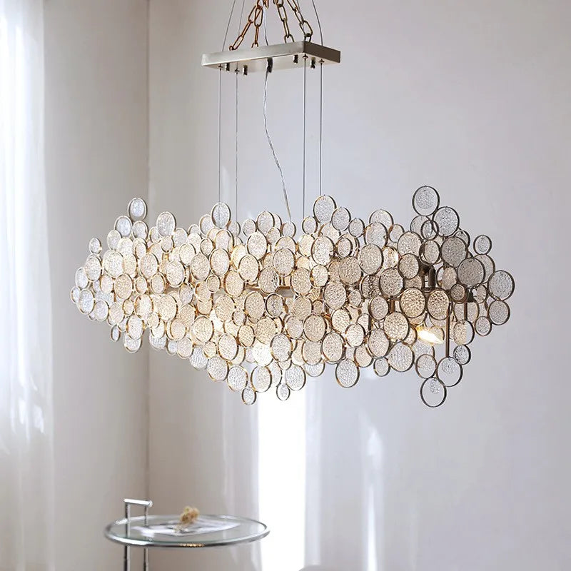 Afralia™ Glass Led Chandelier: Modern Luxury Designer Pendant Lights for Living Room, Bedroom, Study