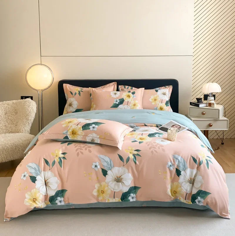 Afralia™ Pastoral Printed Cotton Bedding Sets for Comfortable Sleep