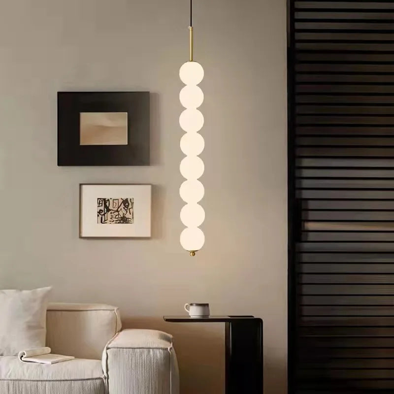 Afralia™ White Glass LED Pendant Lights, Adjustable Wire, Modern Design, Bedroom and Dining Room Lighting