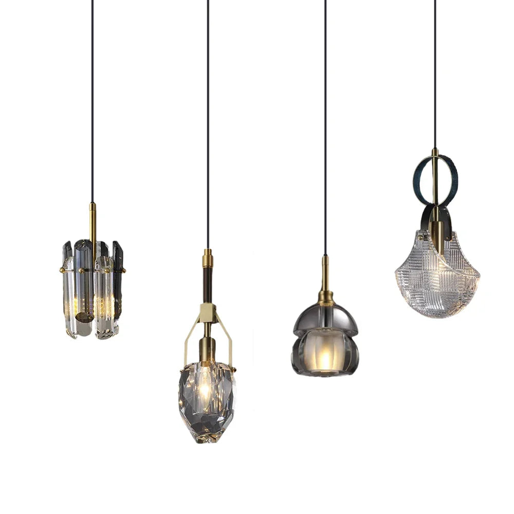Afralia™ Crystal LED Ceiling Chandelier - Dimmable Art Deco Pendant Light