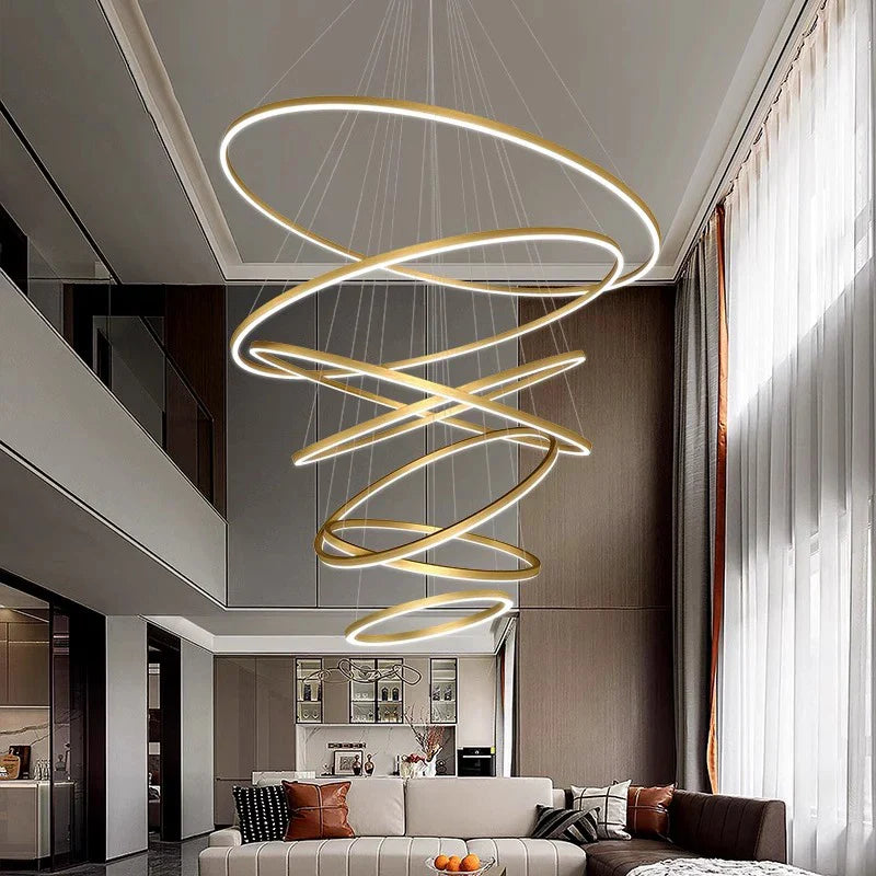 Afralia™ Nordic Home Stair Chandelier Living Room Pendant Light Dining Room Ceiling Light