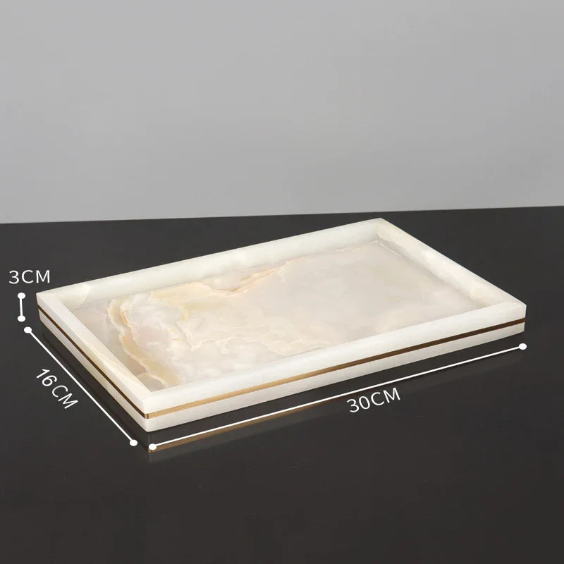 Afralia™ White Onyx Marble Bathroom Set