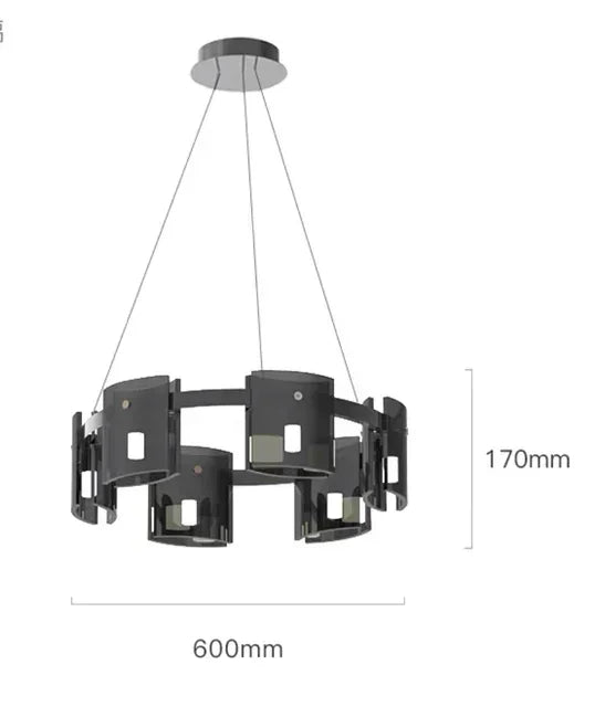 Afralia™ Modern Smoky Glass Chandelier Lighting for Luxury Room Decor & Ambiance