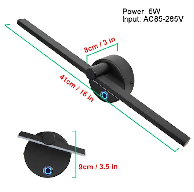 Afralia™ Linear LED Wall Lamp with Switch, 300° Rotation, 41CM, Nordic Minimalist Design