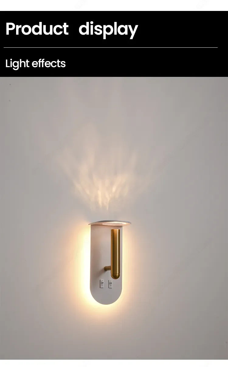 Nordic Bedroom Bedside Sconce Wall Light by Afralia™ - Rotatable Reading Wall Lamp for Living Room