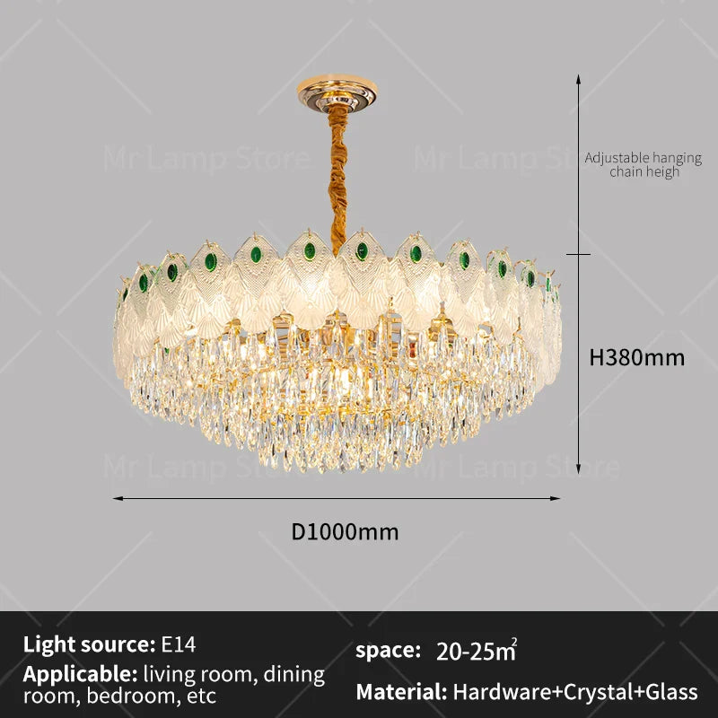 Afralia™ Crystal Chandelier Light Luxury Living Room French 2024 New Zhongshan Lamps