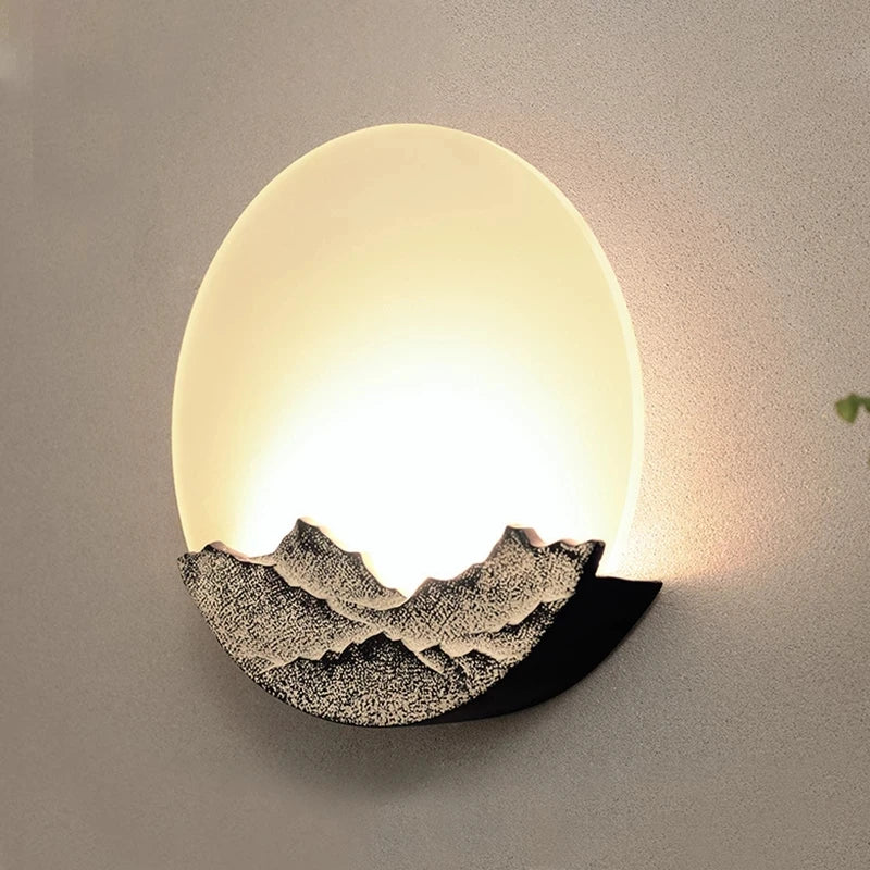 Afralia™ LED Wall Light for Bedroom, Aisle, Stairwell | Round Hotel Room Decor