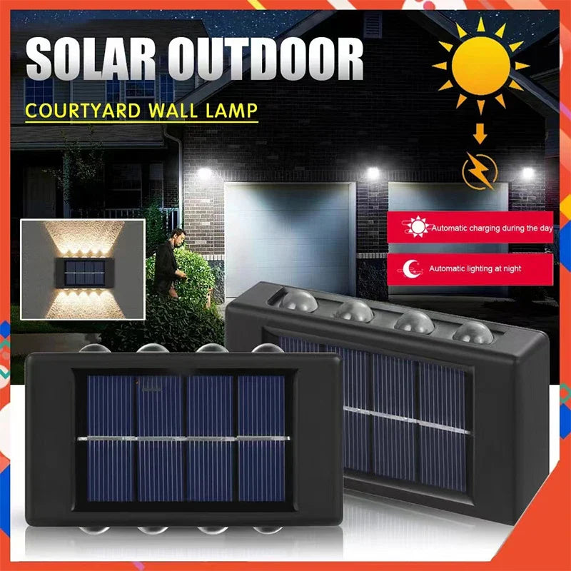 Afralia™ Solar Wall Lamp: Waterproof Outdoor Lights for Garden Street Landscape Balcony
