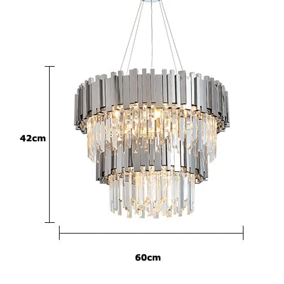Afralia™ Crystal LED Chandelier Suspension Lighting for Foyer