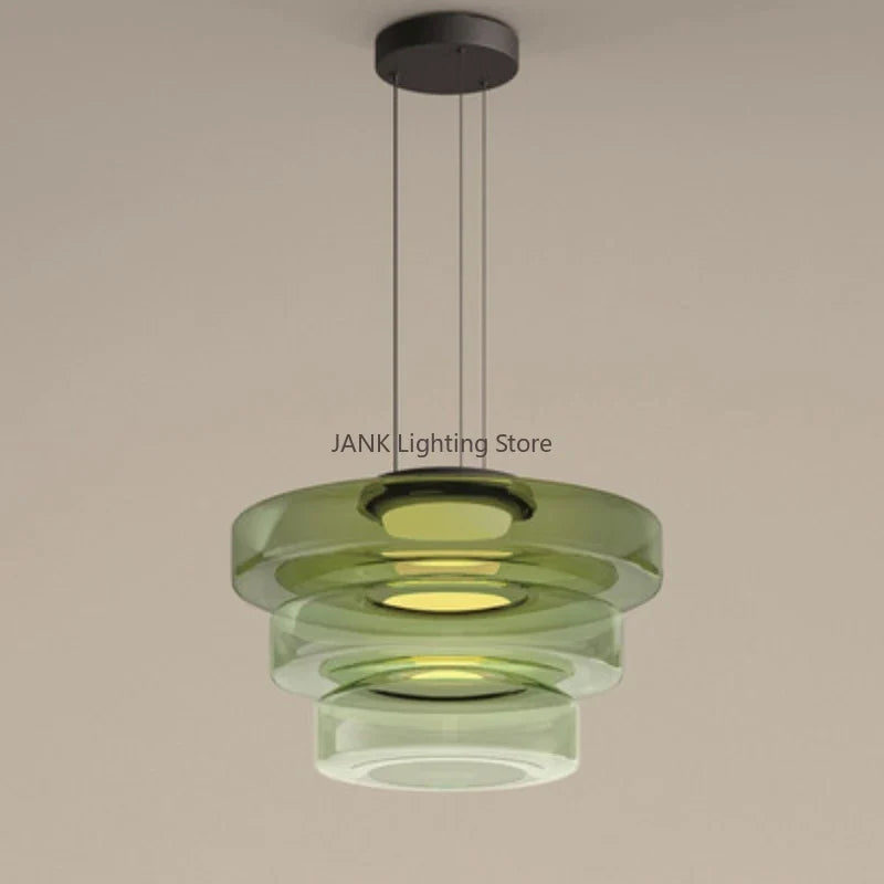 Afralia™ Glass Chandelier LED Pendant Lights Modern Home Decor