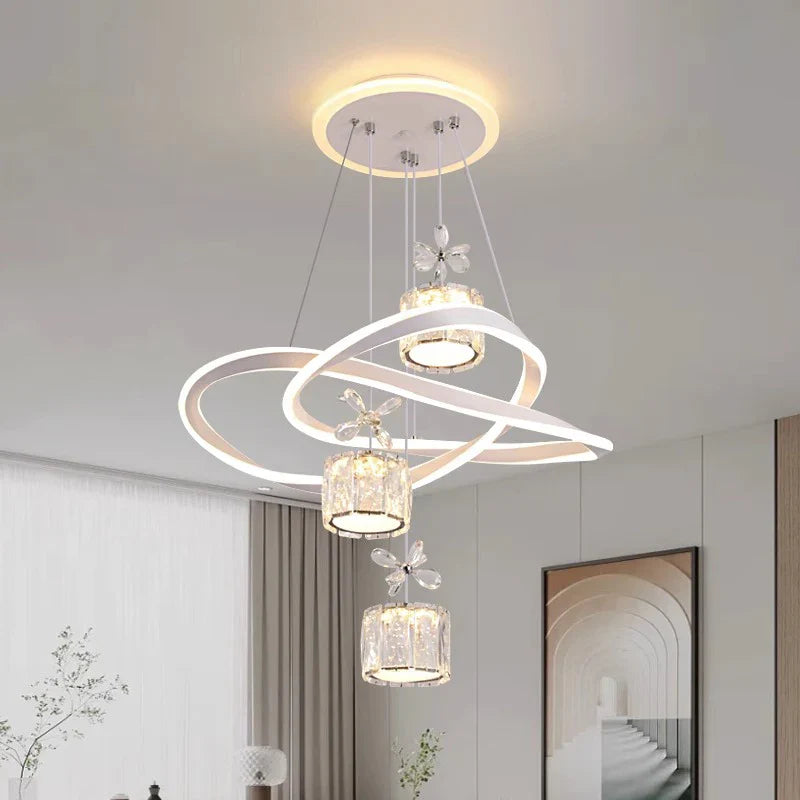 Afralia™ Modern Indoor Pendant Light Chandelier Ceiling Lamp LED Decorative Dining Room Lighting