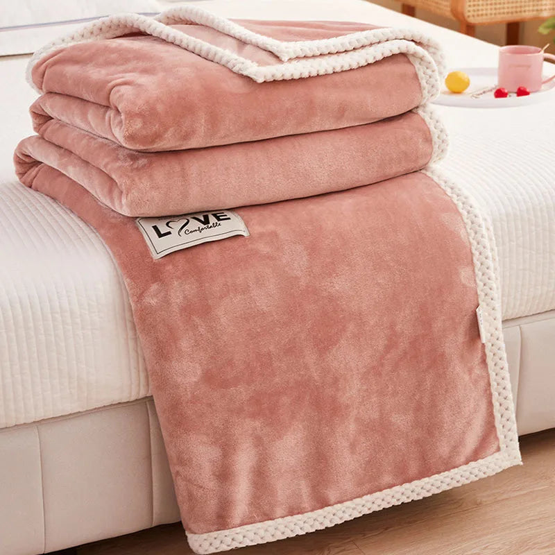 Afralia™ Nordic Milk Velvet Blanket: Warm, Plush, Multi-Functional Bedsheet