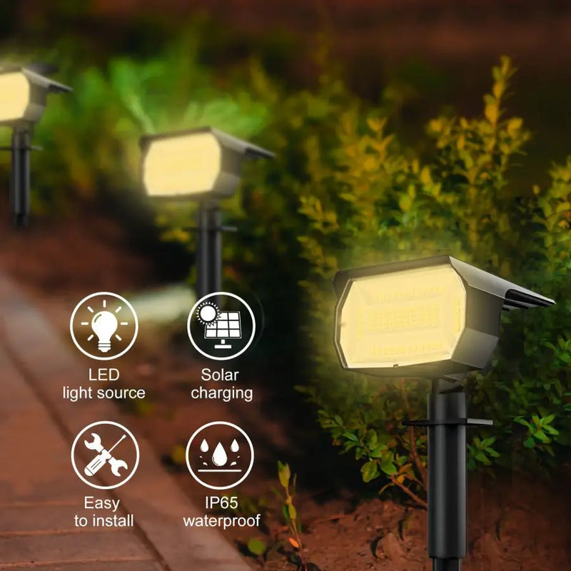 Afralia™ Solar Spot Light 72 LED Outdoor Garden Landscape Waterproof Wall Light