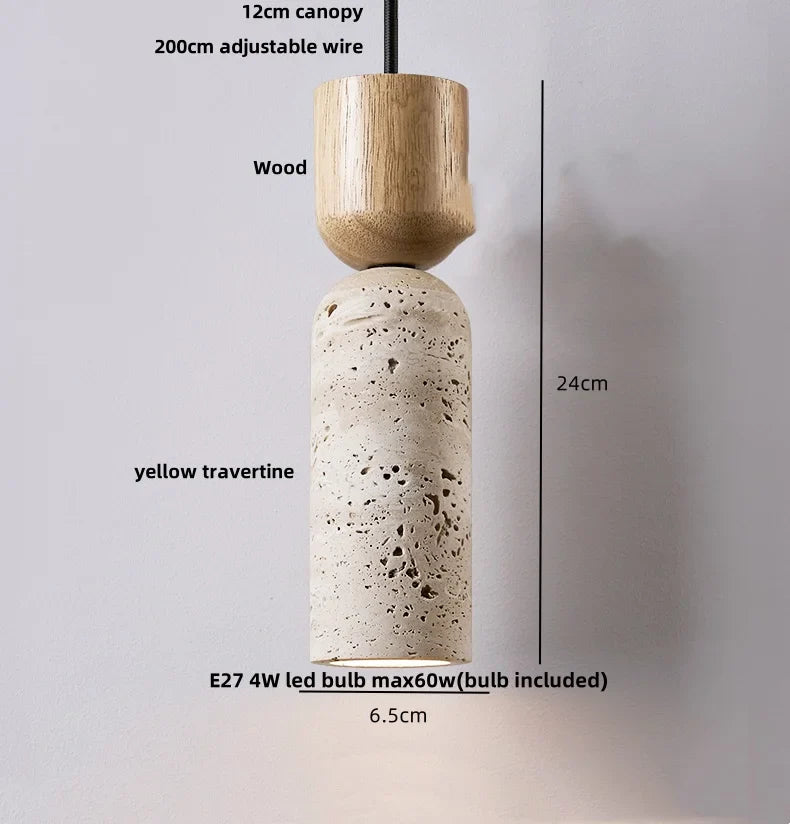 Afralia™ Black Iron LED Pendant Lights Stone Wabi Sabi Hanging Lamp Hallway Decor