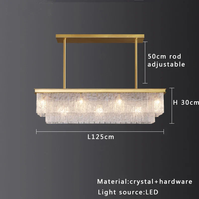 Afralia™ Elegant Crystal Glass Chandelier for Luxury Home Decor