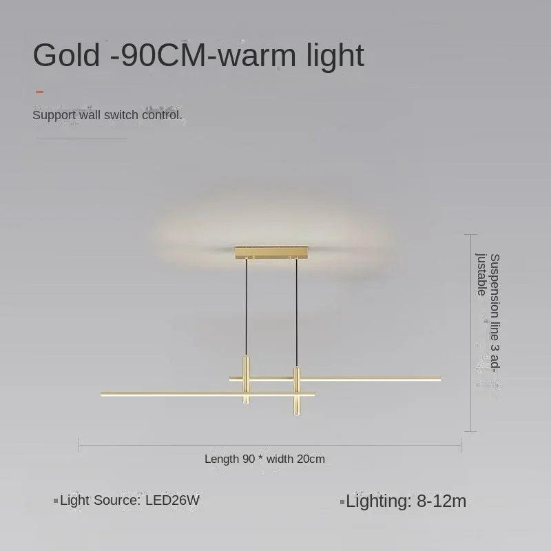 Afralia™ Black Gold LED Pendant Lights for Modern Minimalist Dining Room Chandelier