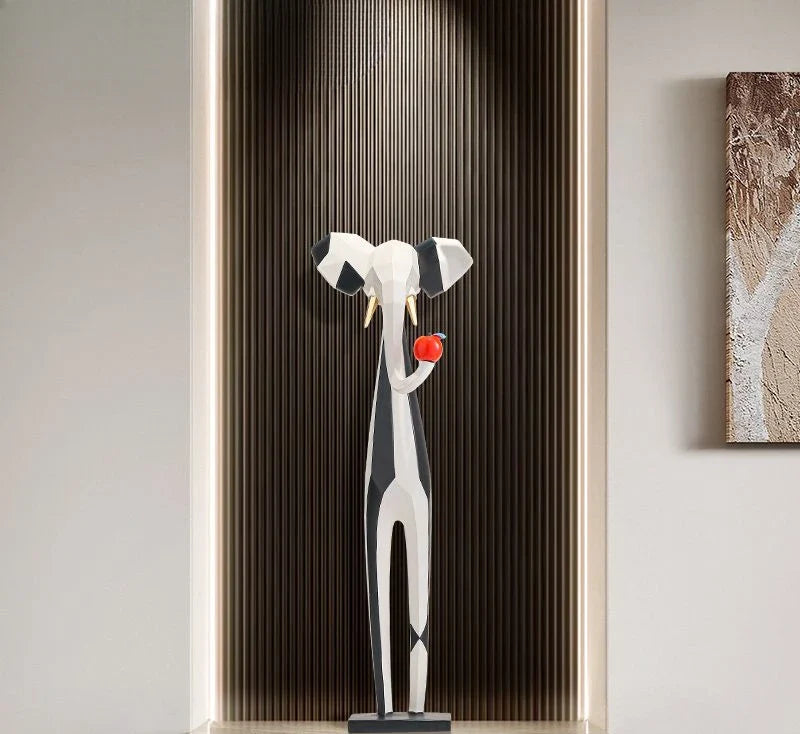 Afralia™ Abstract Art Living Room TV Cabinet, Modern High-End Decor, Large & Slender