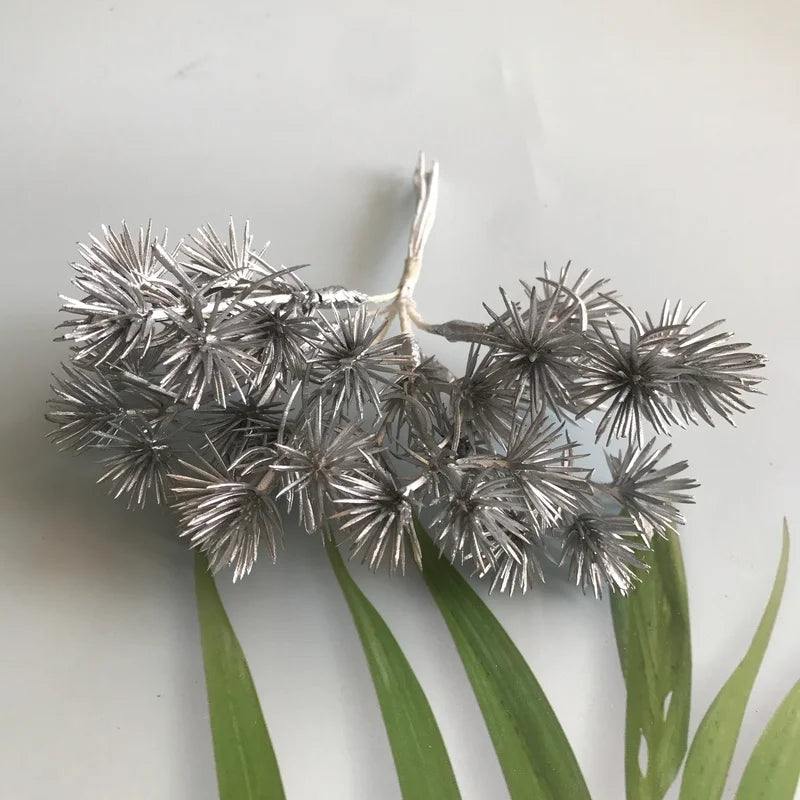 Afralia™ Silver Stamen Berries Bundle for Christmas Wedding Home Decor