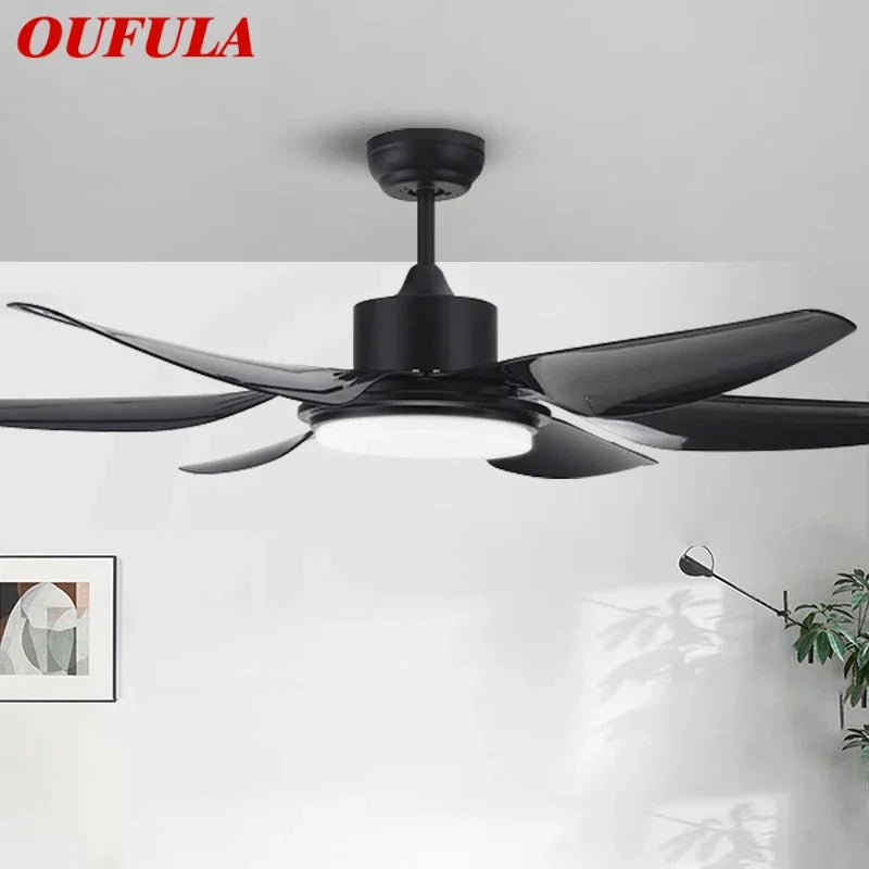 Afralia™ Modern LED Fan Light for Home - Remote Controlled Ceiling Fan Light