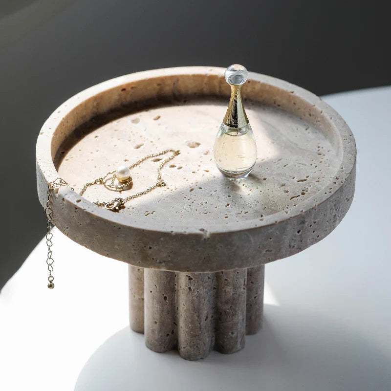 Afralia™ Marble Tray with Legs: Elegant Stone Vanity Decor for Coffee Table & Perfume Candles
