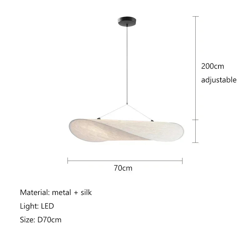 Afralia™ Silk Pendant Chandelier: Modern Dining Room Hanging Light