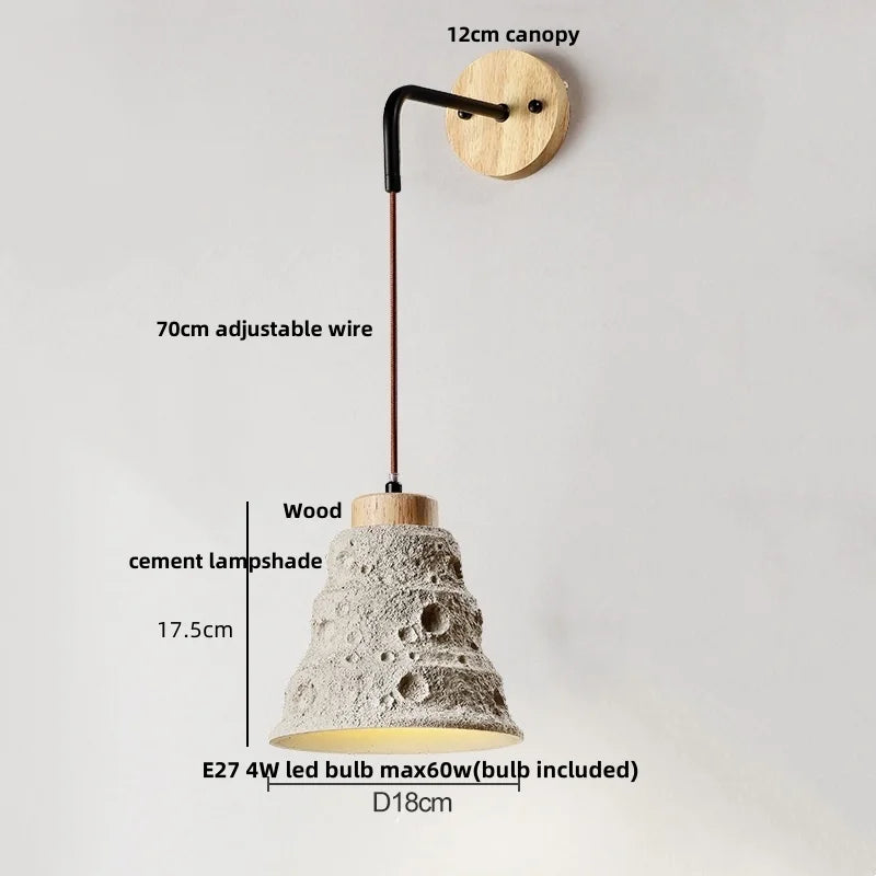 Afralia™ Modern Cement LED Wall Sconce for Home Decor