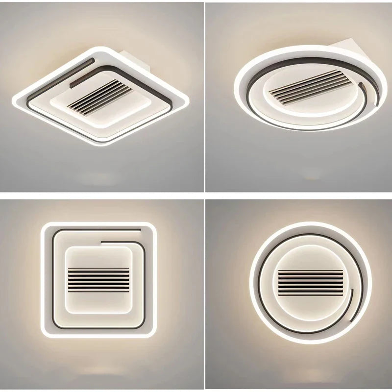 Afralia™ LED Bladeless Ceiling Fan with Remote Control for Modern Living Room