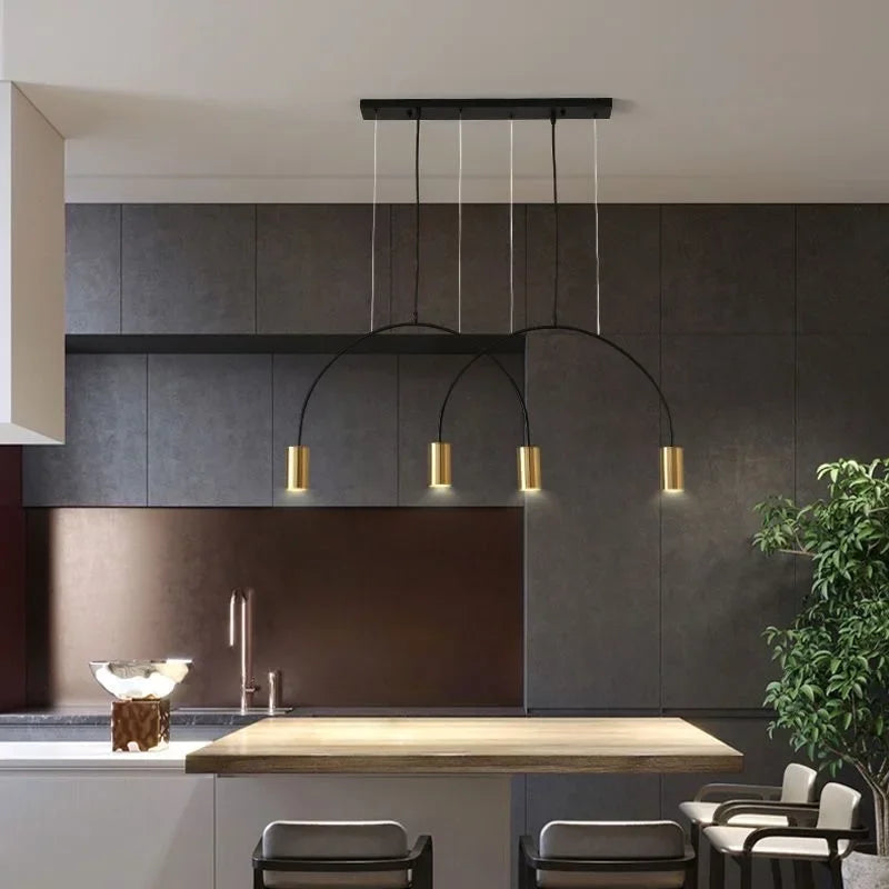 Afralia™ Arc Pendant Light Chandelier - LED Suspension Lamp for Kitchen Island