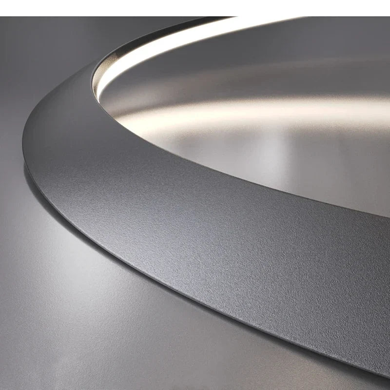 Afralia™ White LED Round Chandelier for Living Room Decor