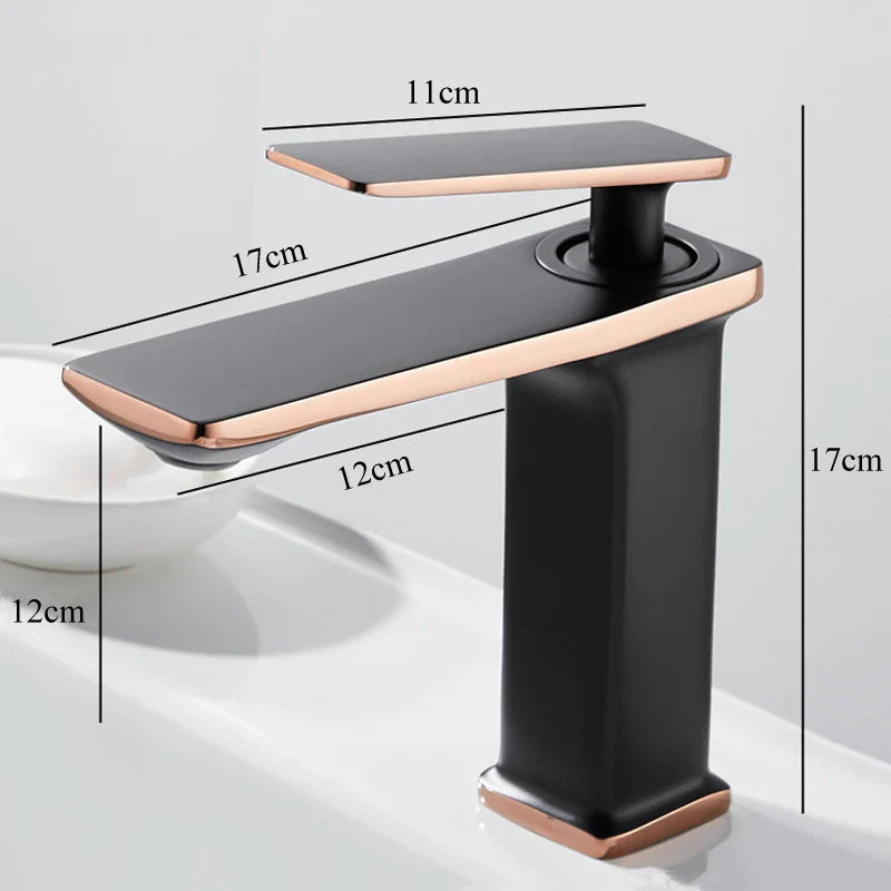 Afralia™ Brass Basin Faucet: Single Handle Mixer Taps, Deck Mounted Bathroom Sink Faucets