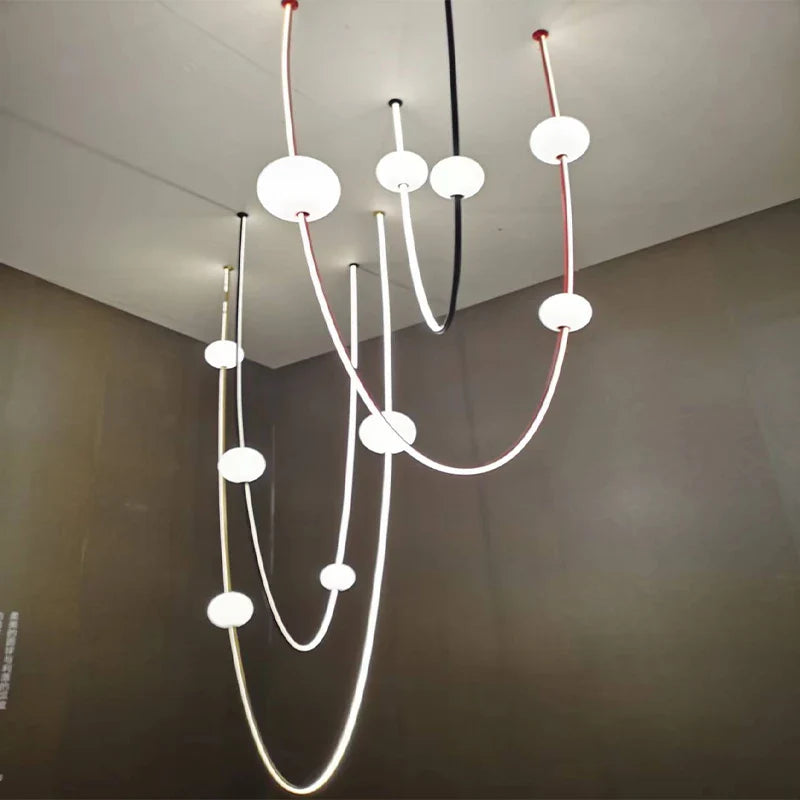 Afralia™ Colorized LED Dimmable Ceiling Chandelier - 2025 Trend Hanging Lamps