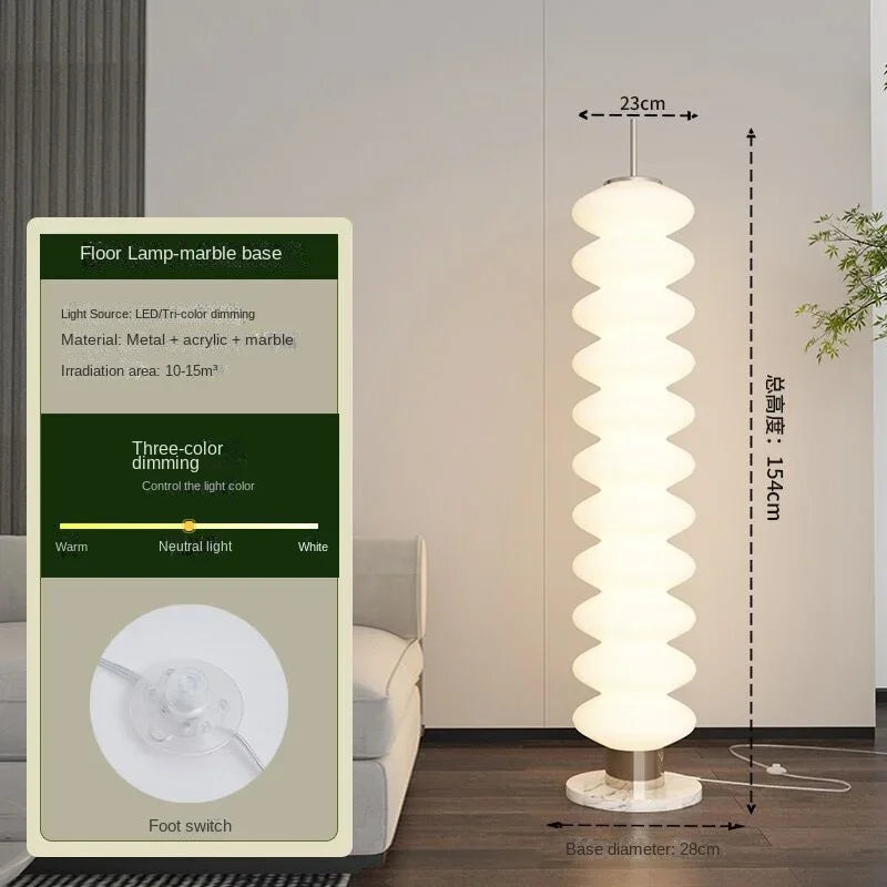 Afralia™ Cream Sugar Gourd Floor Lamp for Elegant Living Room and Bedroom Ambience