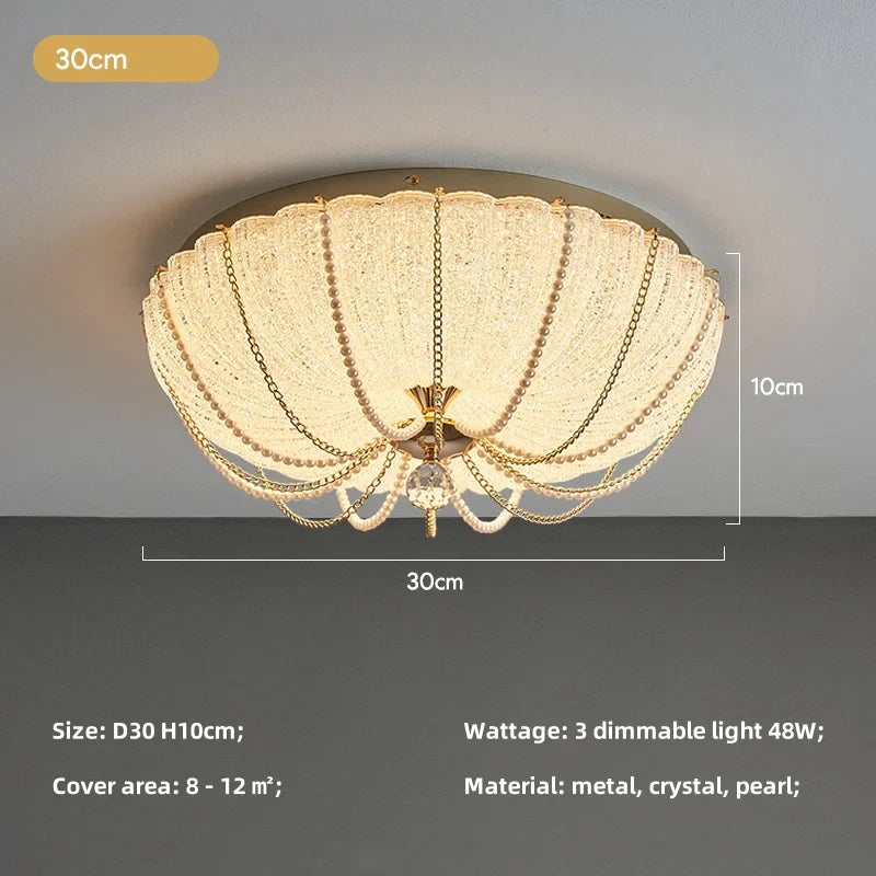 Afralia™ Crystal Dimmable LED Ceiling Light for Modern Bedroom Decor