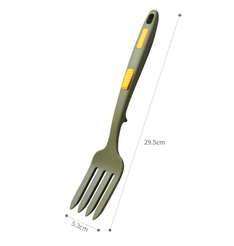 Afralia™ Silicone Flex Fork: Heat-Resistant, Non-Stick Kitchen Tool for Baking and Stirring