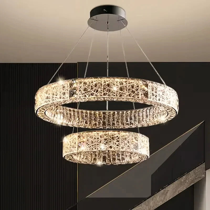 Afralia™ LED Crystal Chandelier: Modern Luxury Lighting for Stylish Home Decor