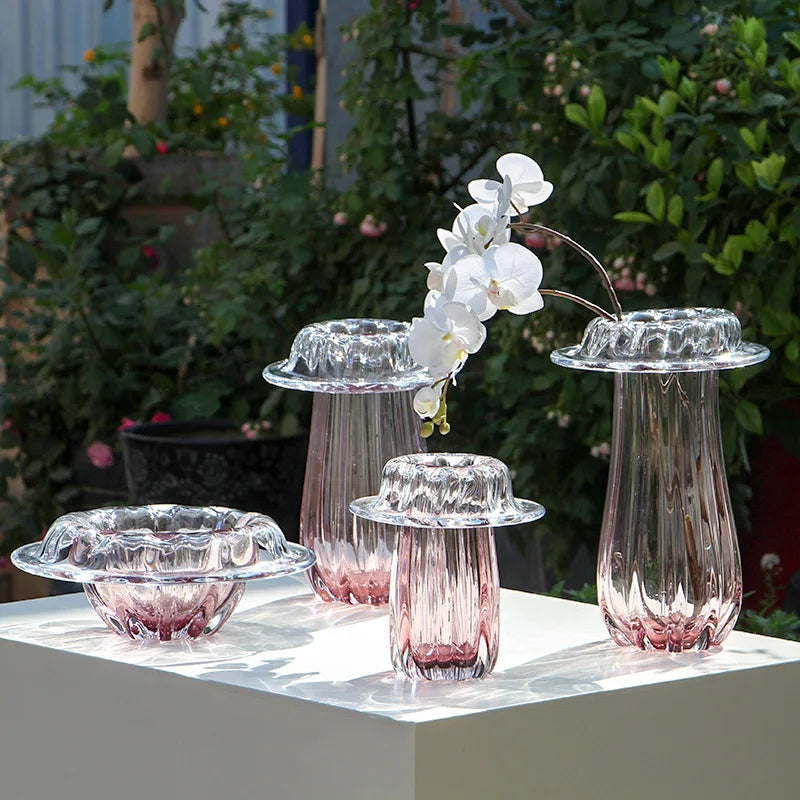 Afralia™ Wave Edge Glass Vase Terrarium for Home Decor & Storage