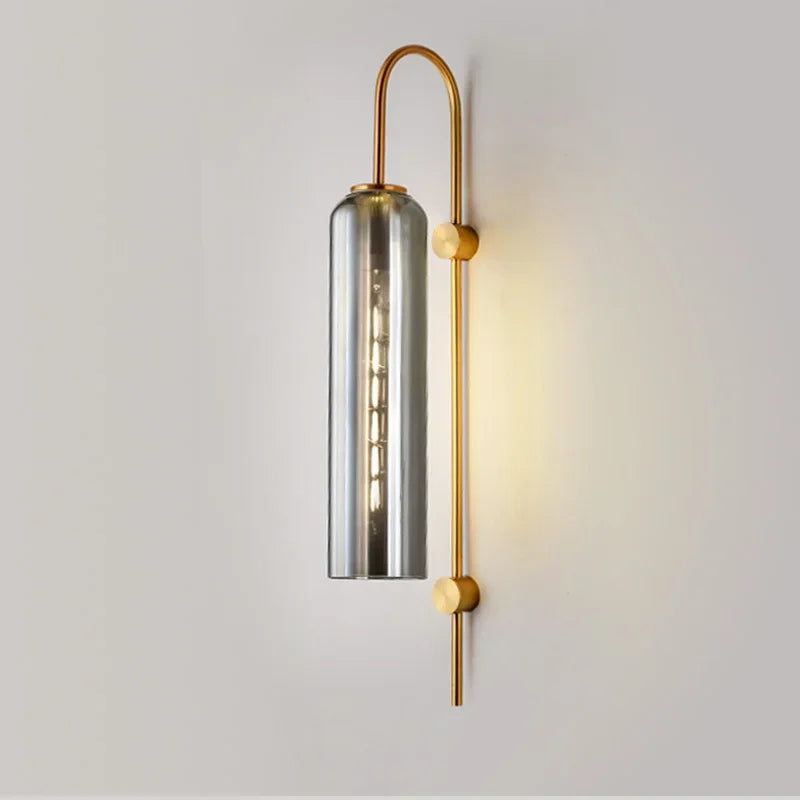 Afralia™ Modern Glass LED Wall Sconce for Bedside Art Decoration and Reading Lighting
