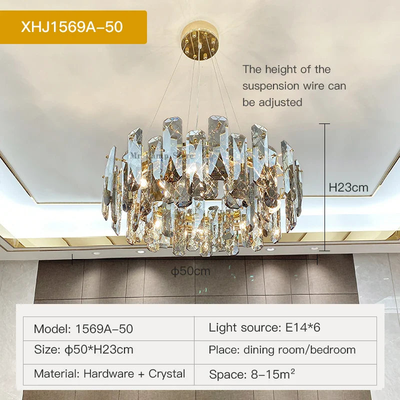 Afralia™ Crystal Chandelier: Modern LED Lighting for Dining, Bedroom, Kitchen, Living Room