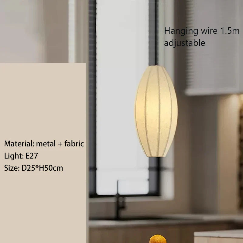 Afralia™ Nordic Silk Chandelier LED Pendant Lights for Home Dining Room