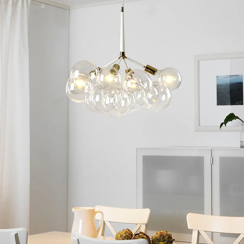 Afralia™ Glass Balls Ceiling Pendant Lights Minimalist Living Room Chandelier Shop Bar Decor
