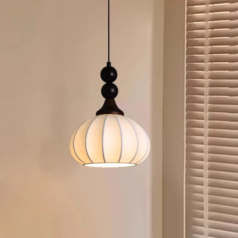 Afralia™ Silk Wood Fabric Pendant Light for Home Decor, Dining Room, Kitchen, Restaurant