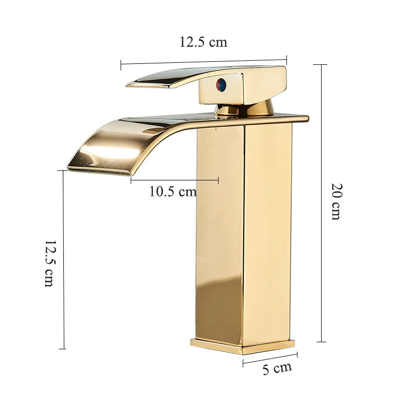Afralia™ Waterfall Basin Faucet Mixer for Kitchen and Bathroom Sink