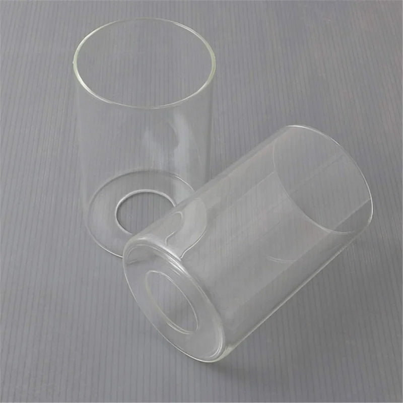 Afralia™ Clear Glass Cylinder Lamp Shade for E27 E26 Socket - Vanity Chandelier Floor Light