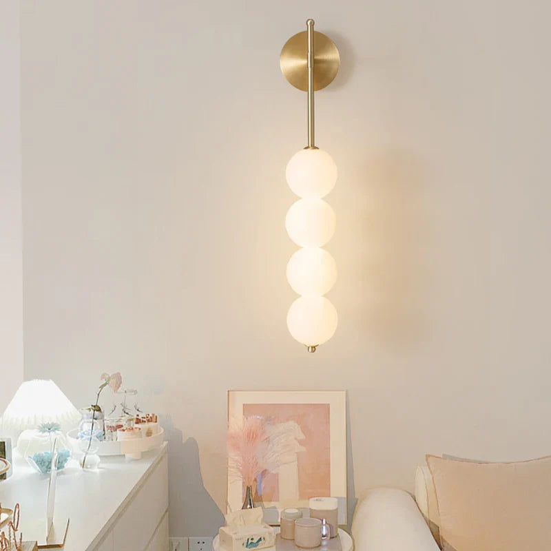 Nordic Pearl Glass Ball Wall Sconce for Luxe Living Room Decor by Afralia™
