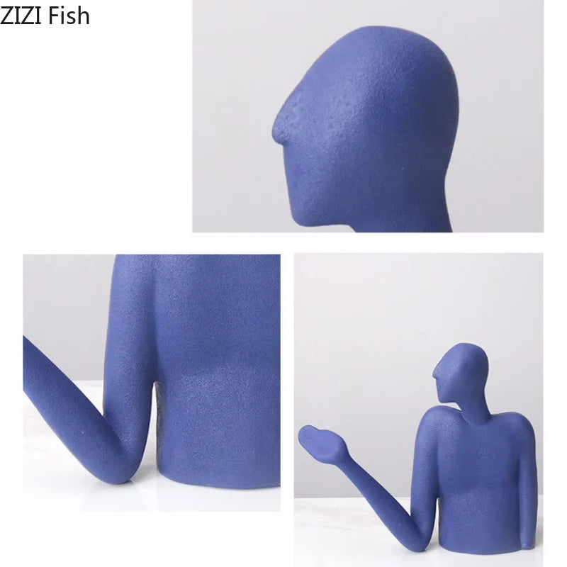 Afralia™ Abstract Character Resin Sculpture Desk Decoration for Modern Aesthetics