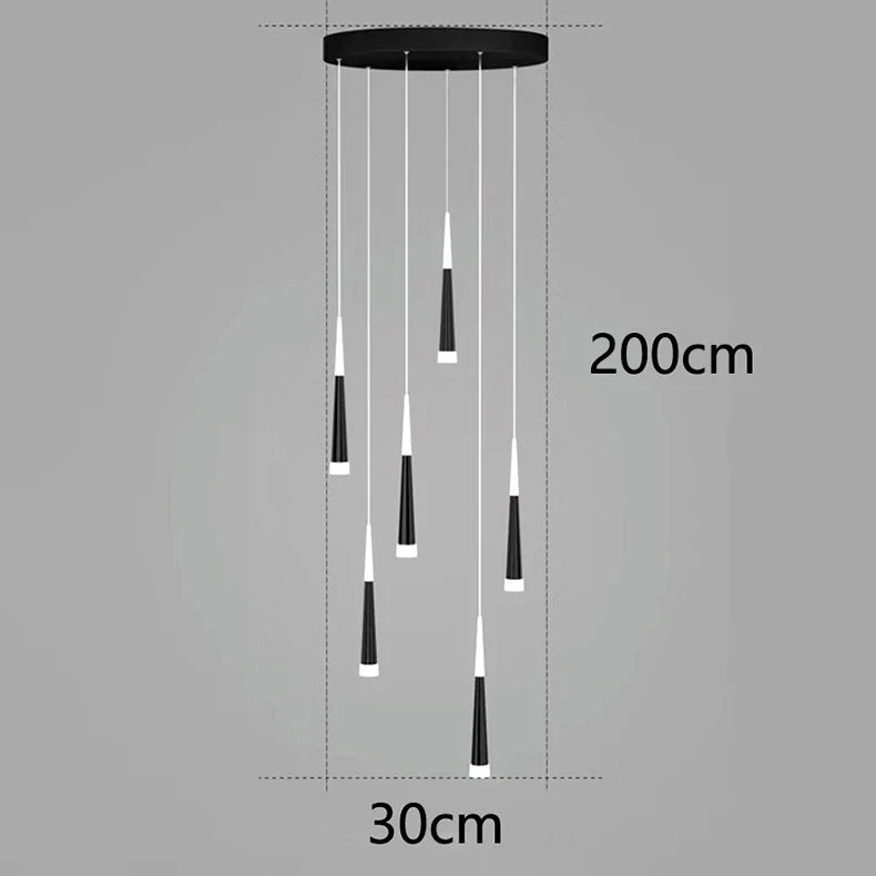 Afralia™ Nordic Stair Chandelier Living Room Dining Room Ceiling Pendant Lights Indoor Lighting