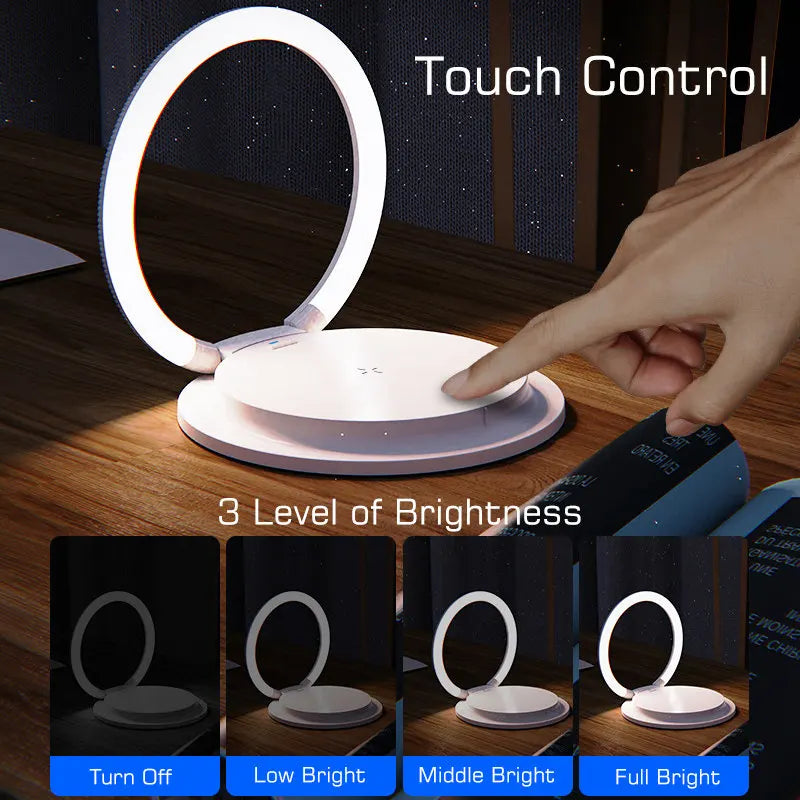 Afralia™ LED Night Light with 15W Wireless Charger - Bedroom Decor Nightlight & Eye Protection