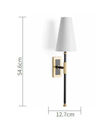 Afralia™ Copper Cloth LED Wall Lamp for Bedroom Reading Light & Decor