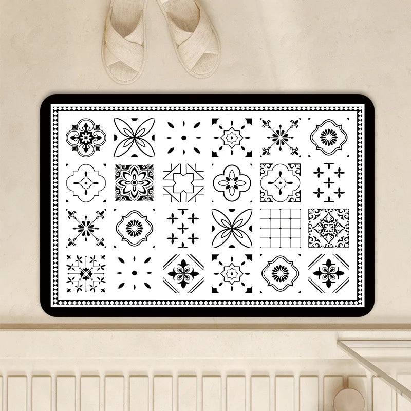 Afralia™ Diatom Ooze Absorbent Bathroom Mat: Vintage Style, Anti-Slip, Easy to Clean